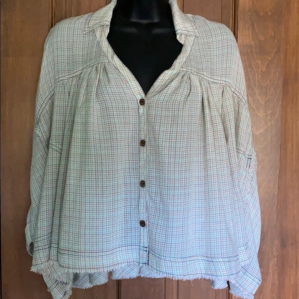 Free People Rainbow Picnic Top